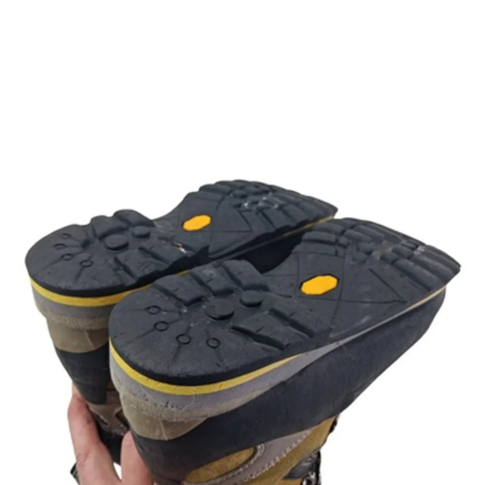 Asolo Mountain Boots Men 9.5 Yellow Gray Nylon Gore-Tex Waterproof Vibram Hiking